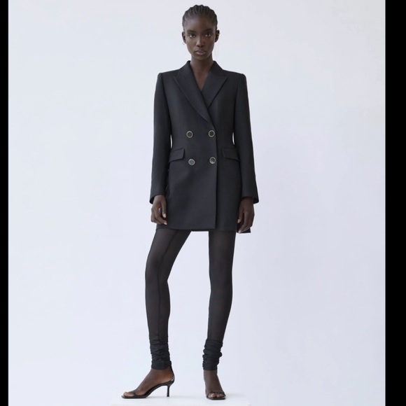 ZARA oversized double breasted blazer frock jacket women's - Picture 13 of 13